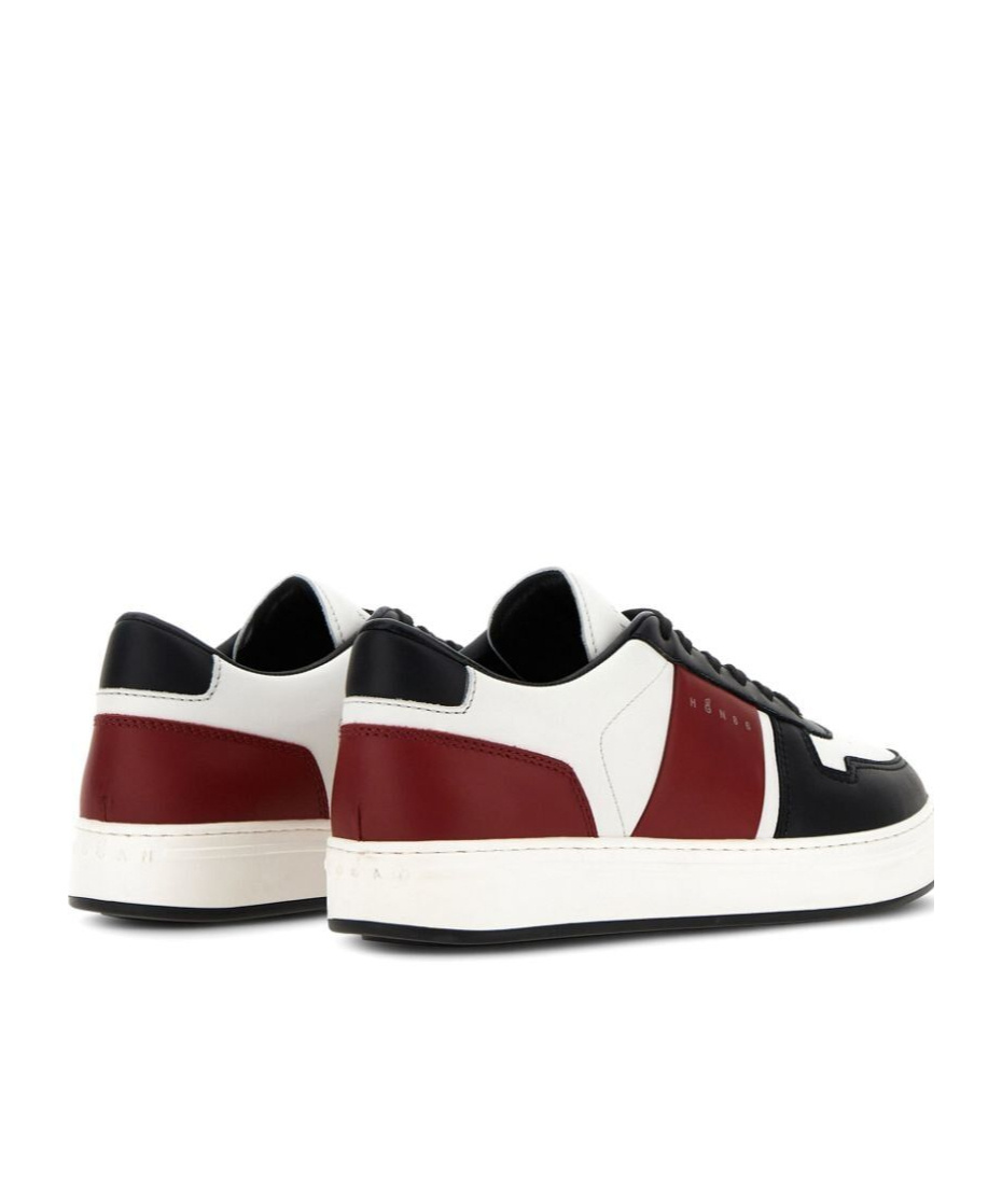 Hogan Round Toe Rubber Sole Sneakers In White
