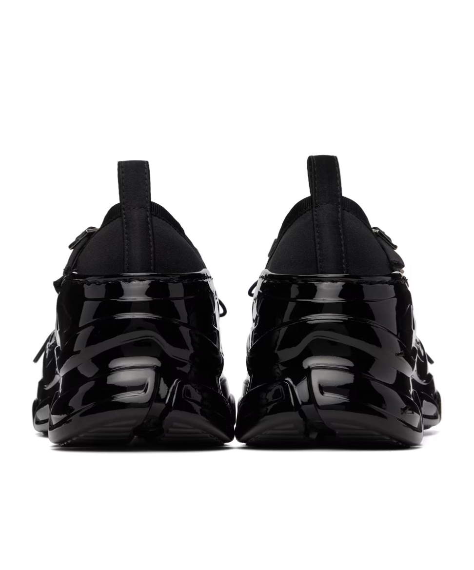 Simone Rocha Black Classic Criss Cross Tracker Ballerina Flats In Black