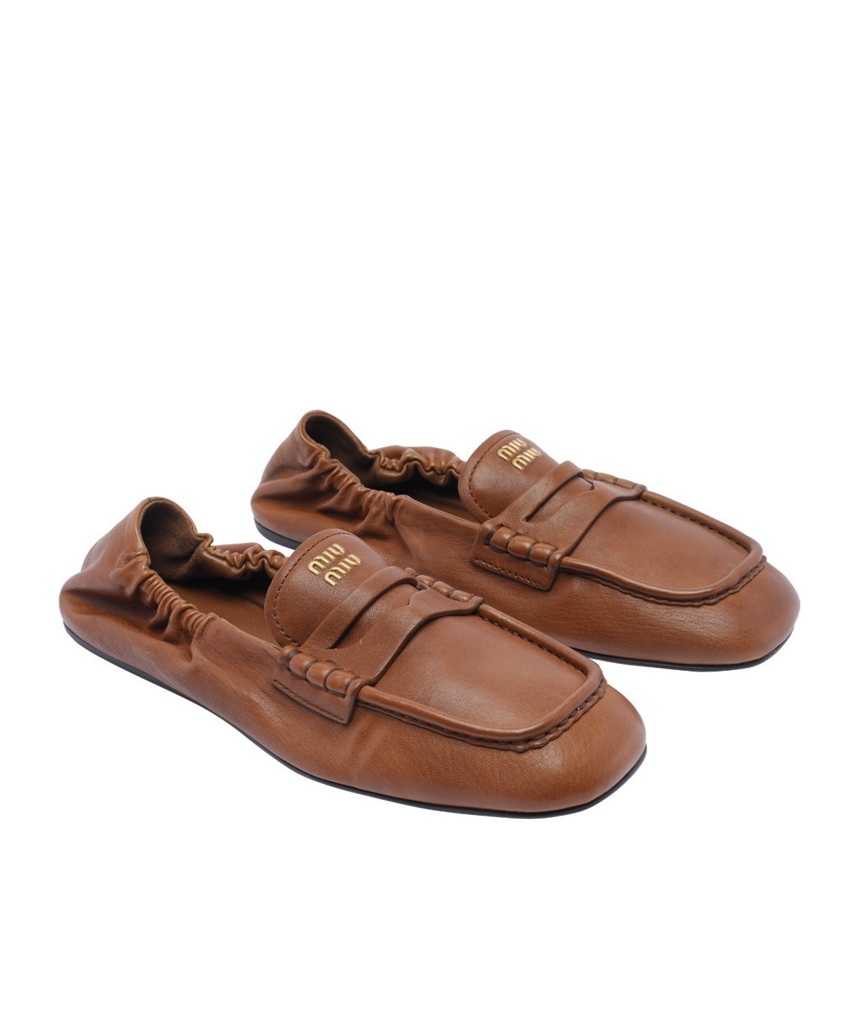MIU MIU ROUND HEAD LOAFER SHOES