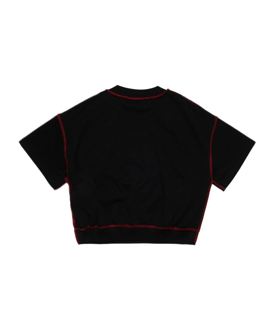 DIESEL LOGO-PRINT CONTRAST-STITCHING T-SHIRT