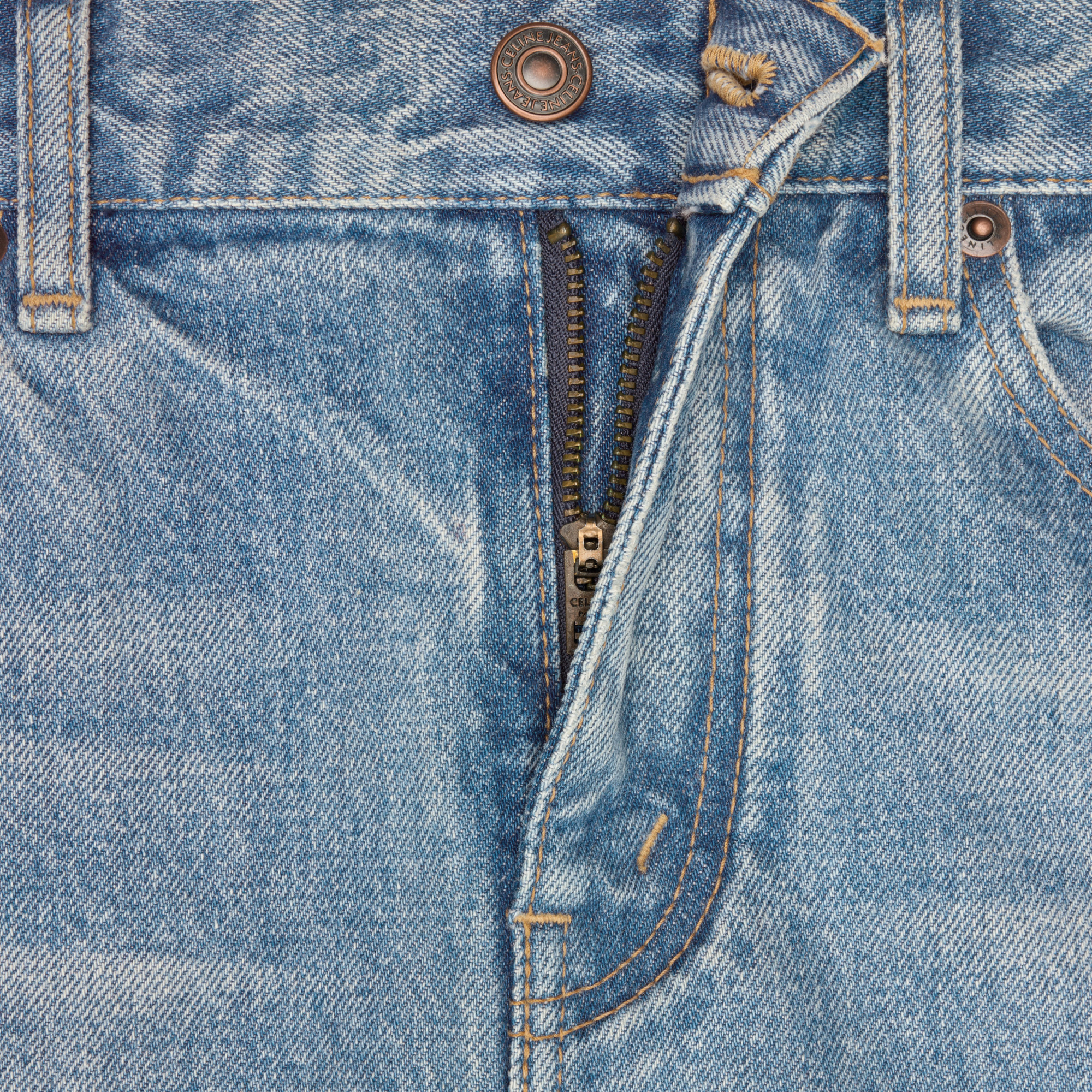 Celine Belt-loop Jeans In Blue