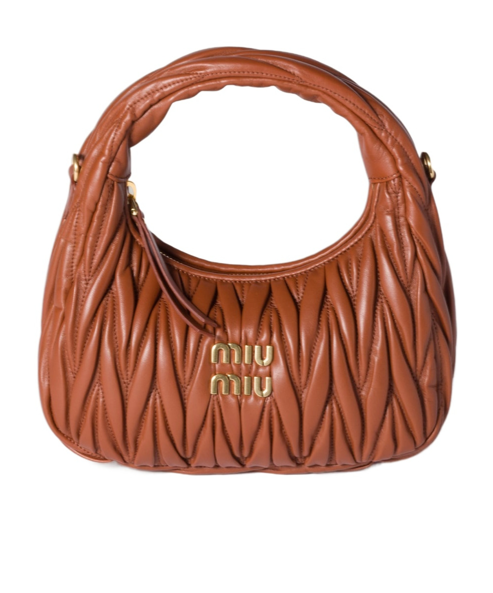 Miu Miu Wander Matelassé Nappa Leather Hobo Bag