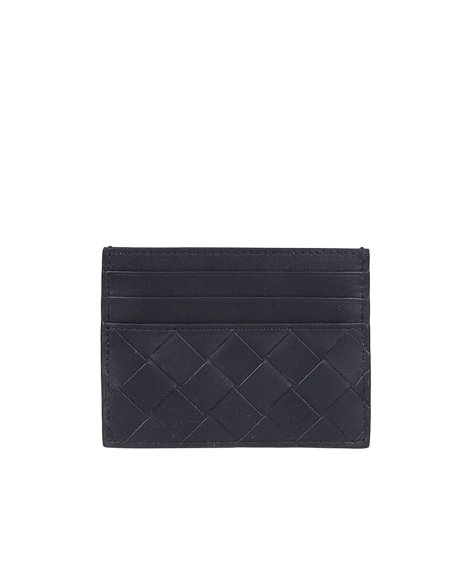 Bottega Veneta Intrecciato Leather Cardholder In Blue