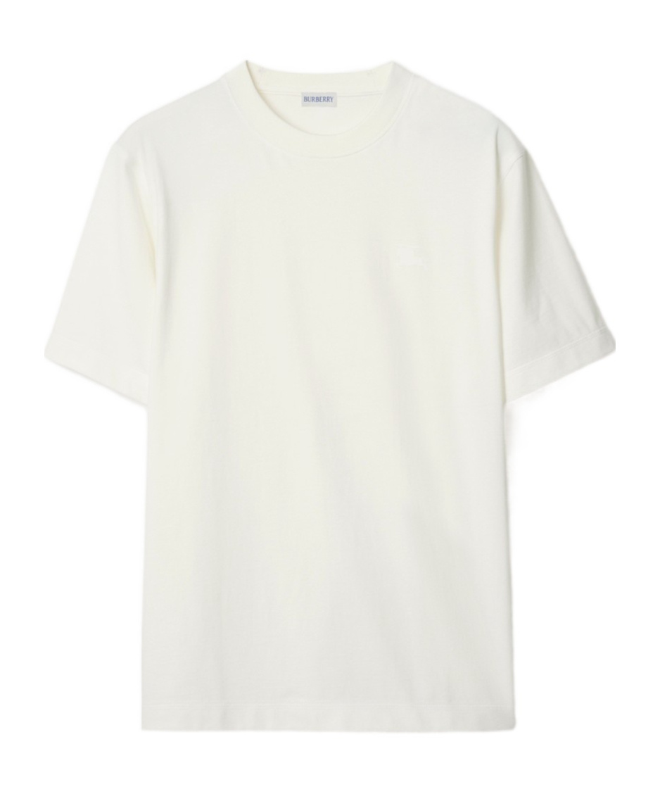 Shop Burberry Cotton T-shirt In Chalk