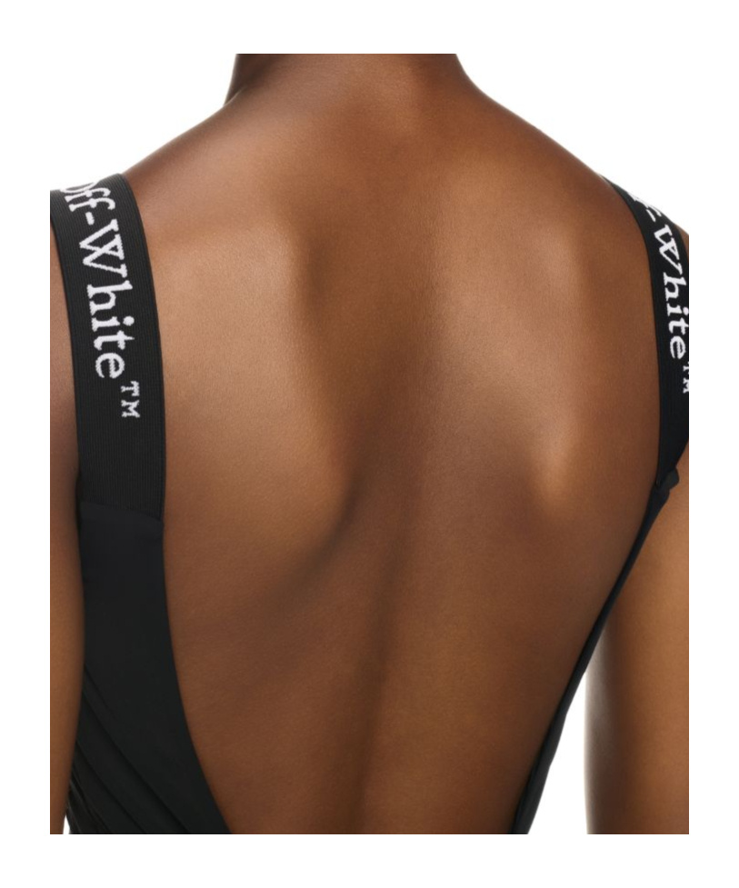 Off-white Off White Logo Swimsuit In Black