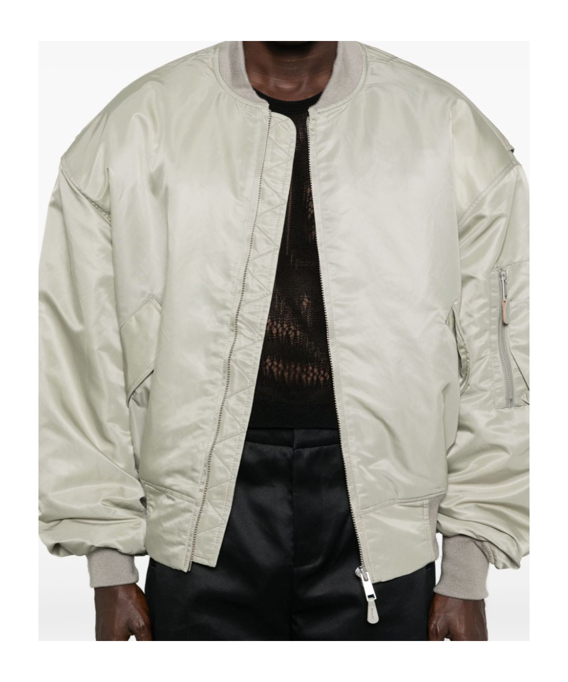 Entire Studios Broad Bomber Jacket In Nude