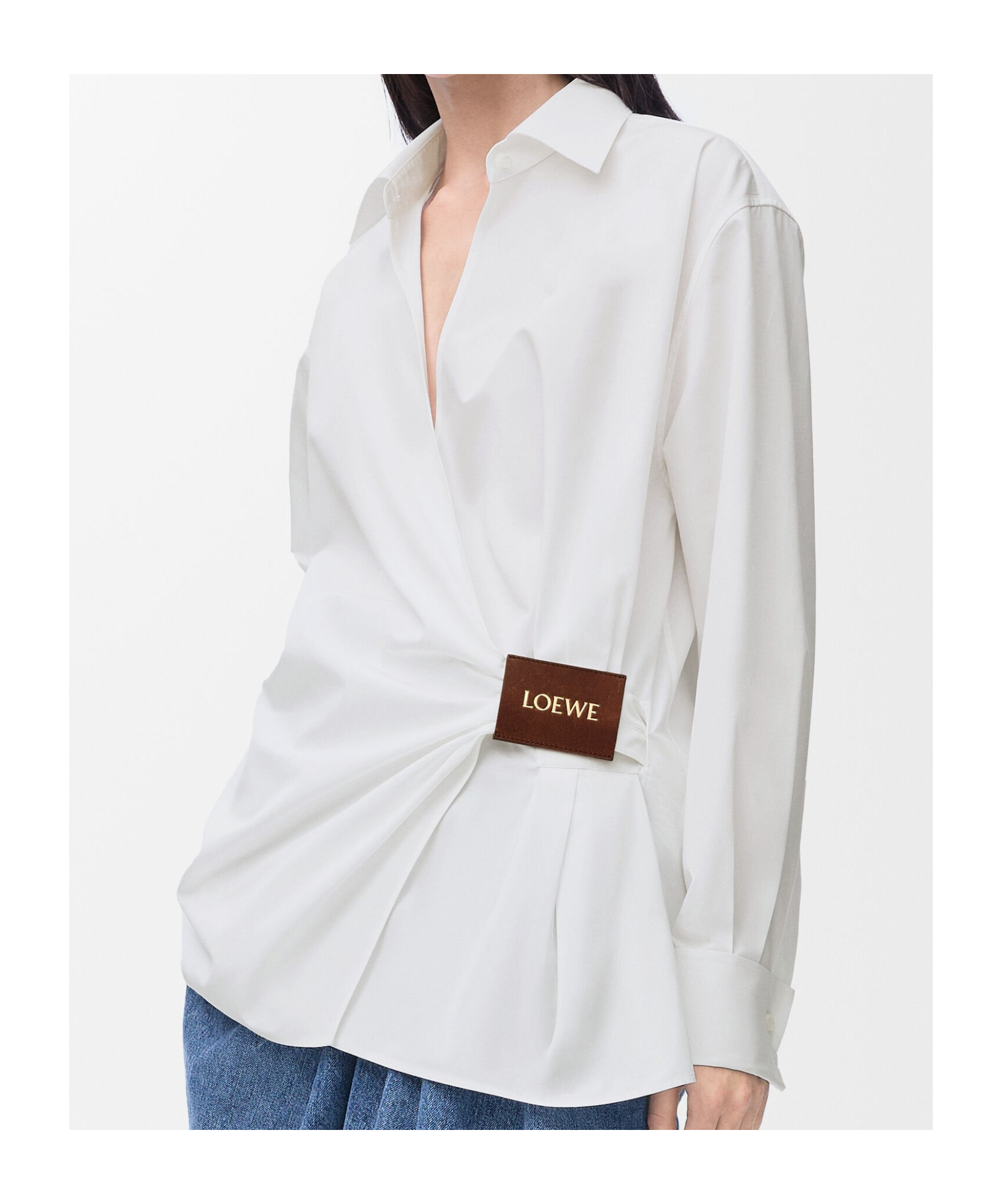 Loewe Long-sleeved Shirt In White