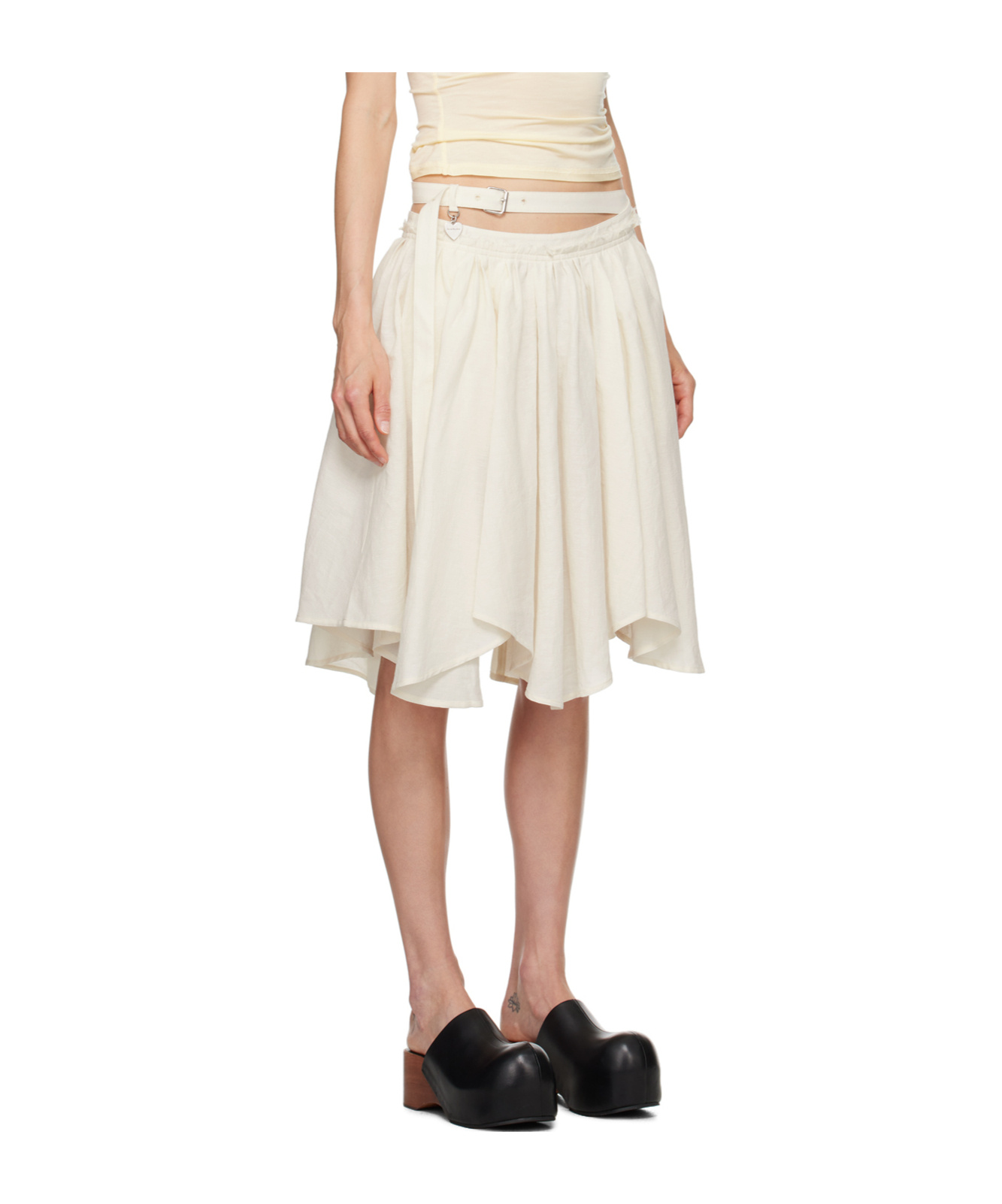 Acne Studios Asymmetrical Skirt In White