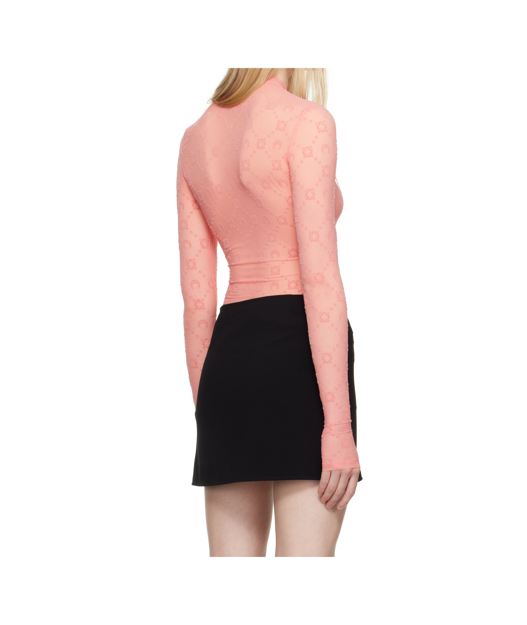 Marine Serre Mesh T-shirt In Pink