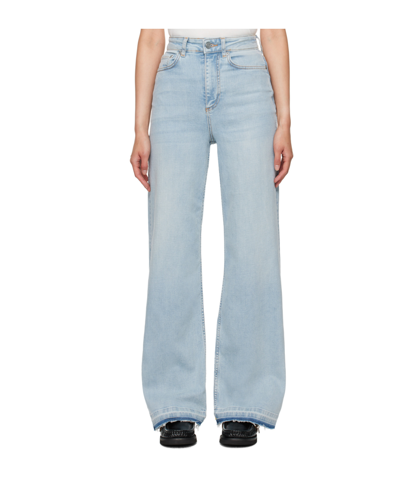 Ganni Blue Andi Jeans In Blue
