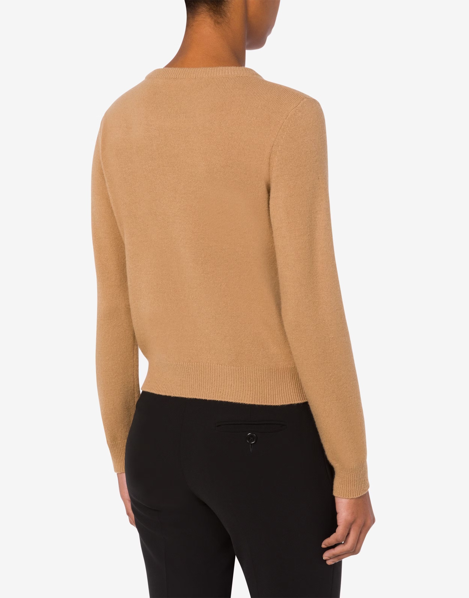 Moschino Heart-motif Crew-neck Jumper In Nude