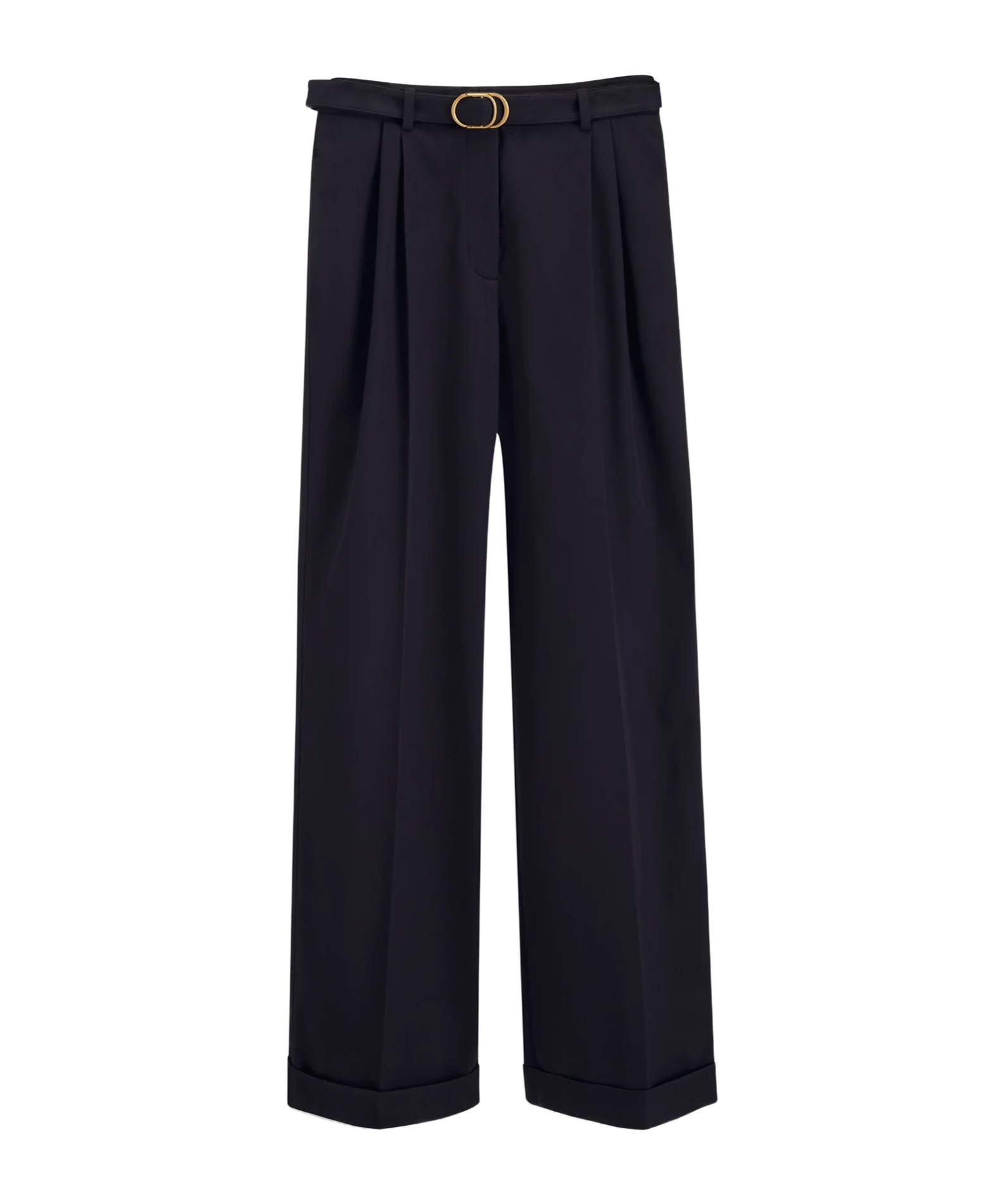 Dior Belted Flared Pants In Black