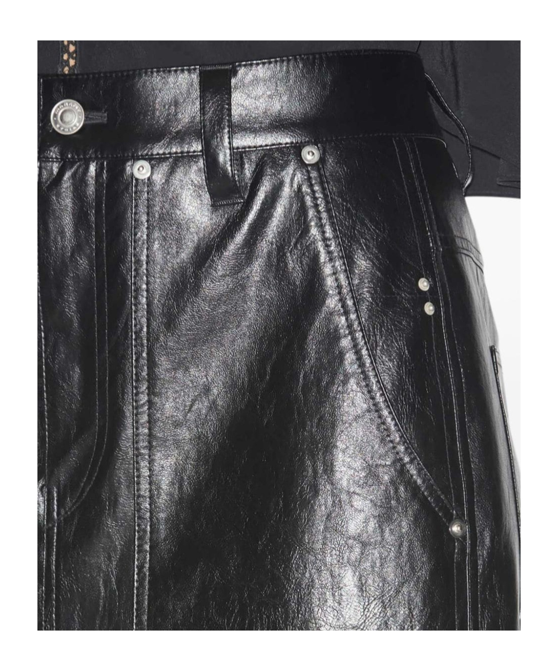 Isabel Marant Étoile Faux-leather Midi Skirt In Black