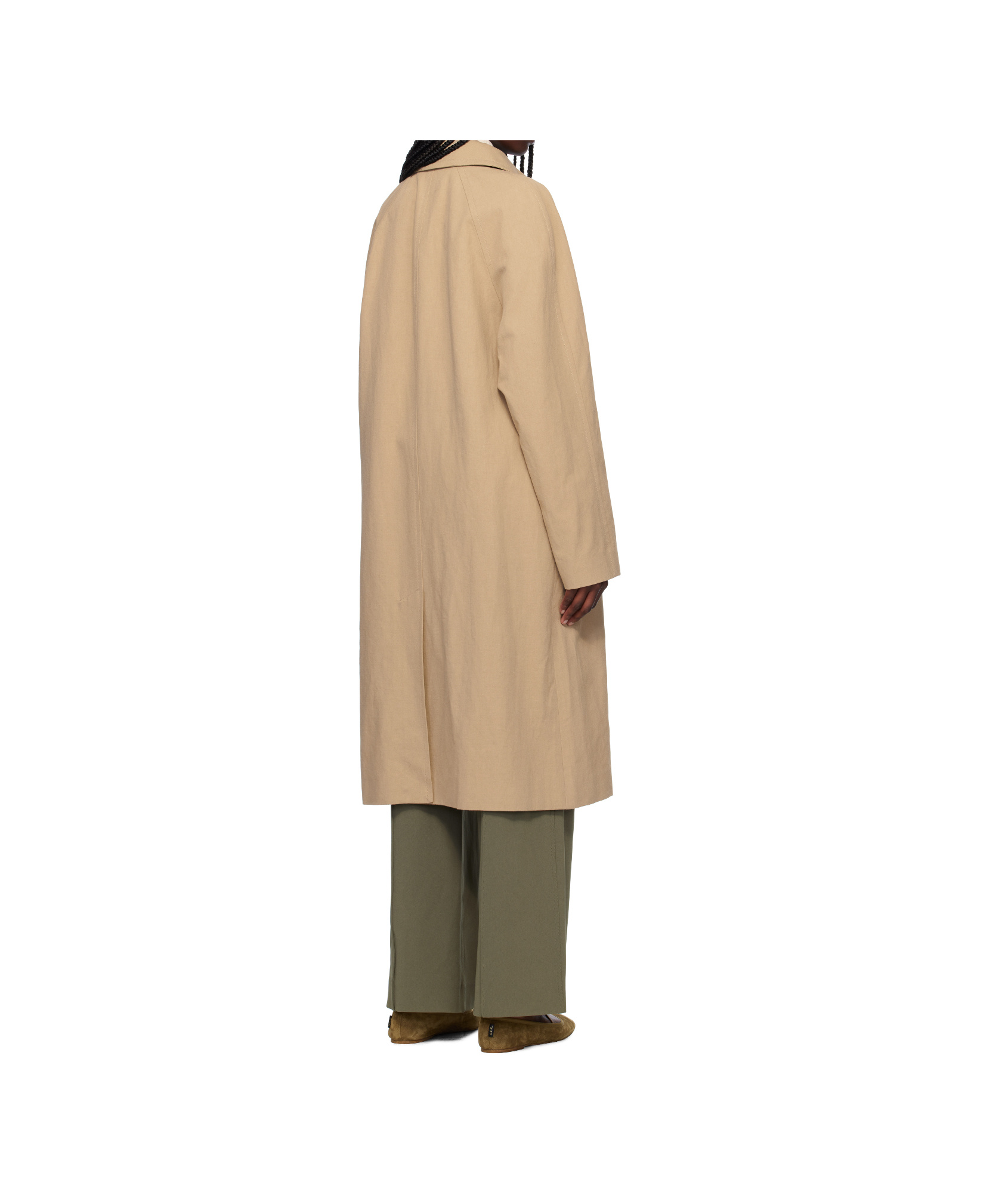 Apc Beige Edouard Trench Coat In Dark Beige