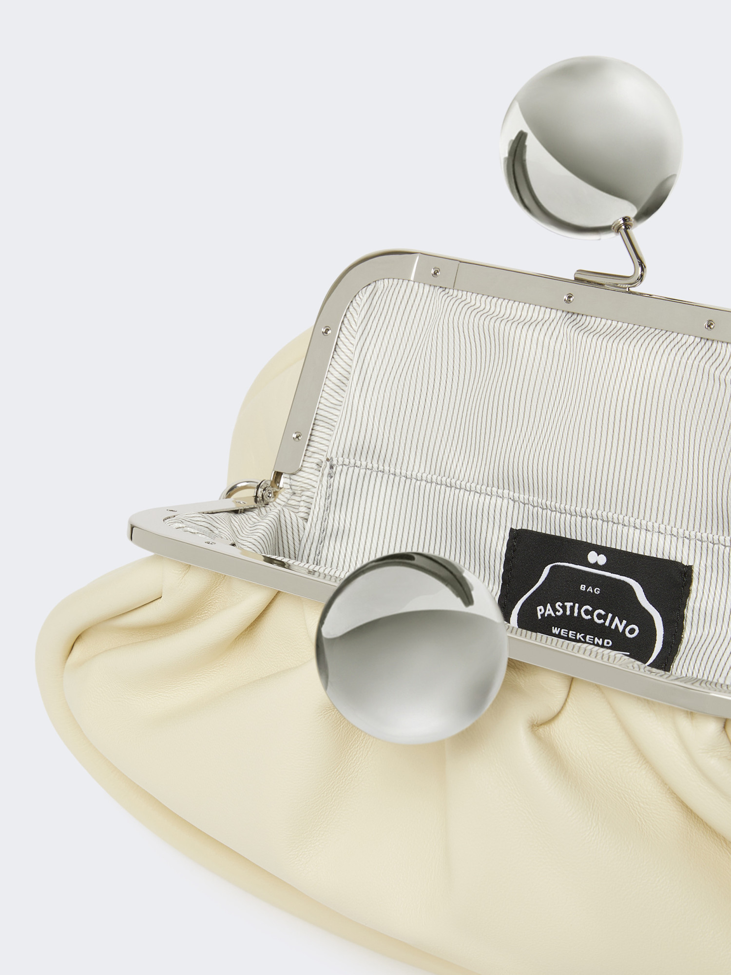 Weekend Max Mara Medium Pasticcino Bag In Glossy Nappa Leather In Brown