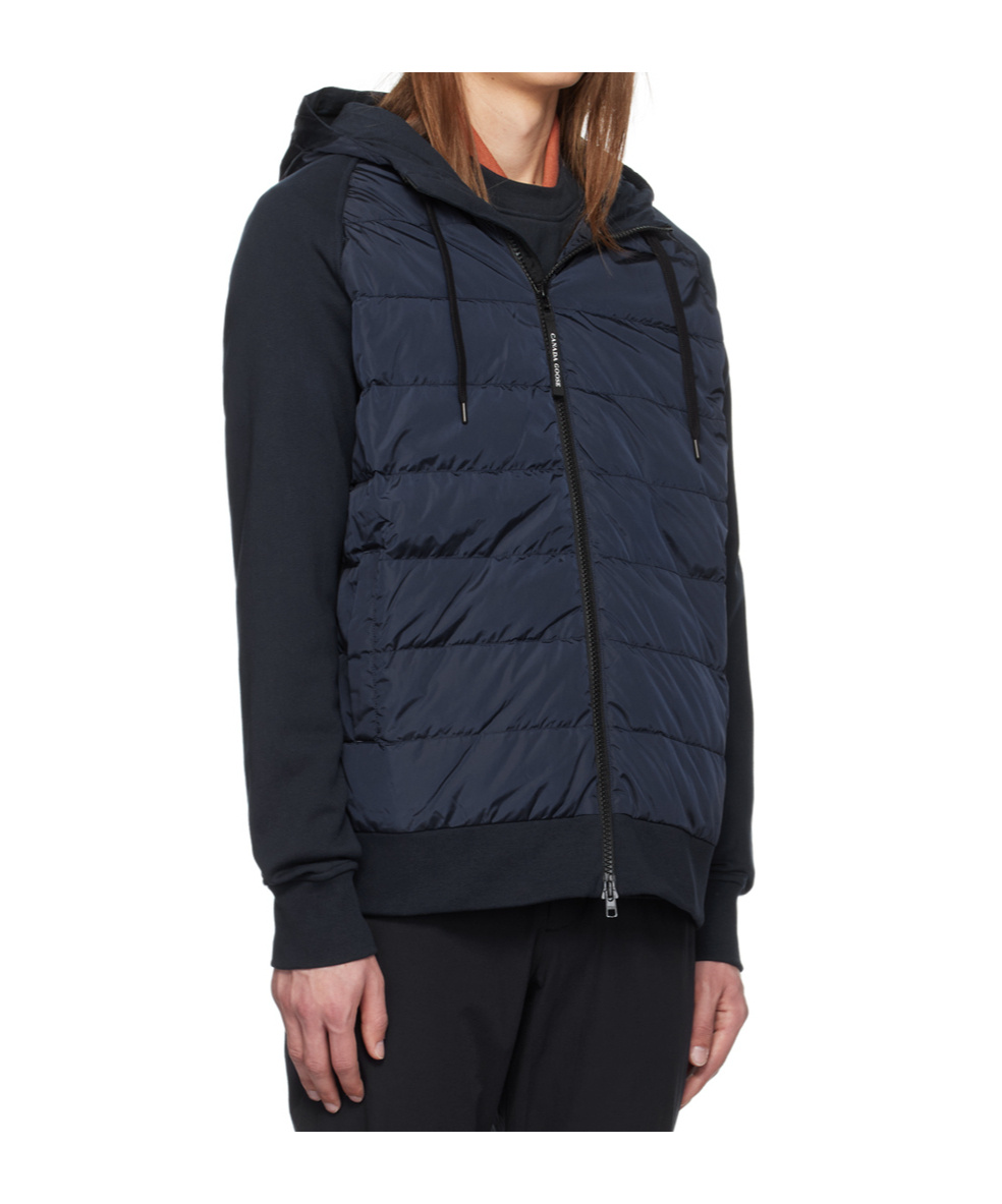 Shop Canada Goose Hybridge Huron Zipper Down Jacket In Black