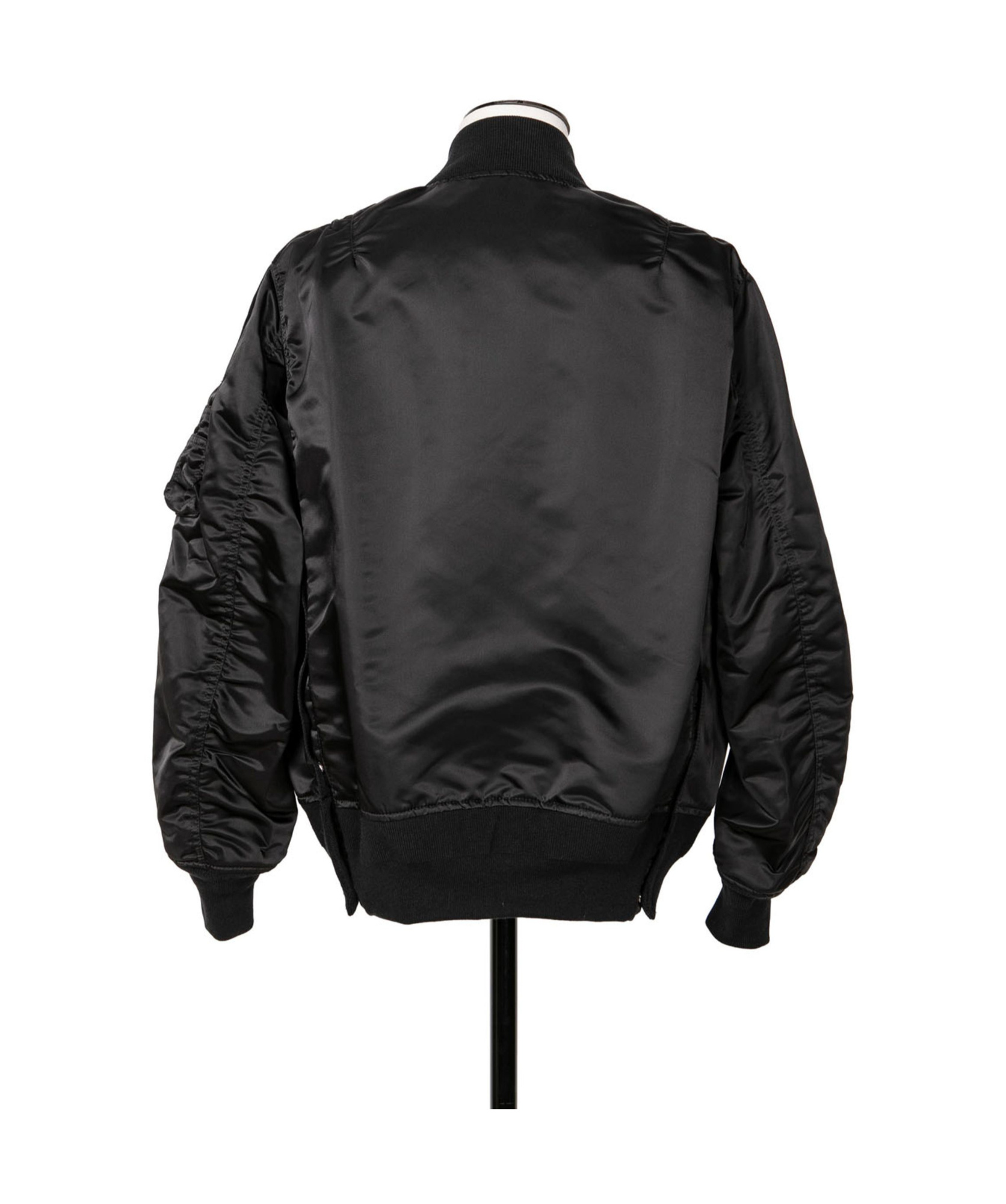 Sacai Zip-up Bomber Jacket In Black