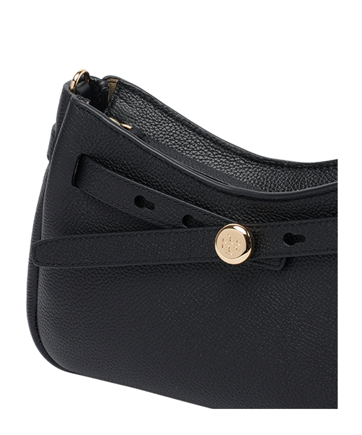 Tory Burch Romy Zip Top Leather Crossbody Bag In Black