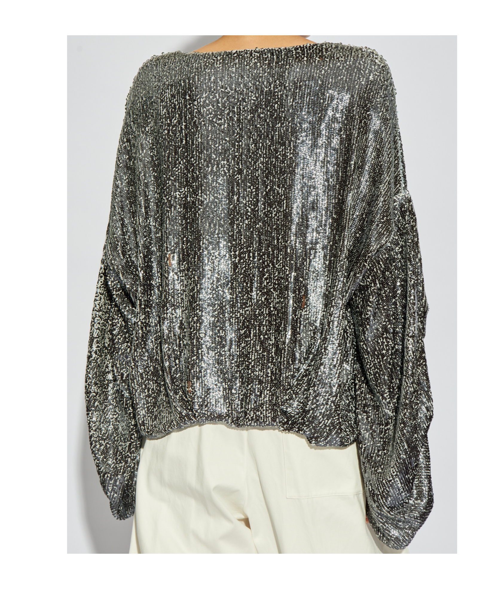 Dries Van Noten Sequined Top In Black