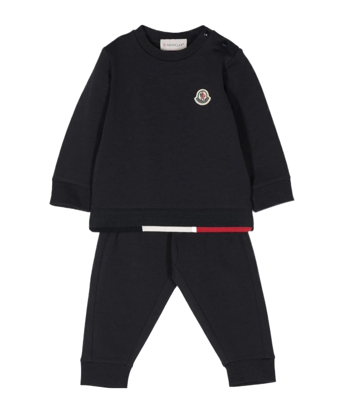Moncler Enfant Logo-patch Two-piece Tracksuit In Black