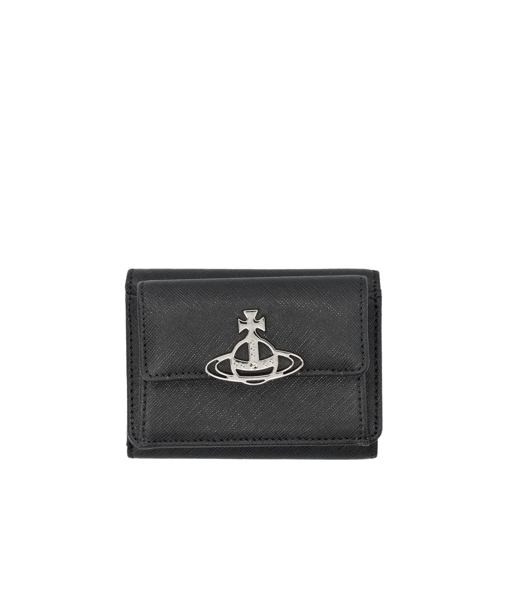 Vivienne Westwood Logo Flip Wallet In Gray