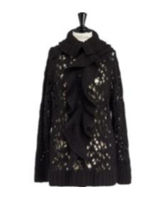 Dior Sweater With Removable Ruched Collar In Black