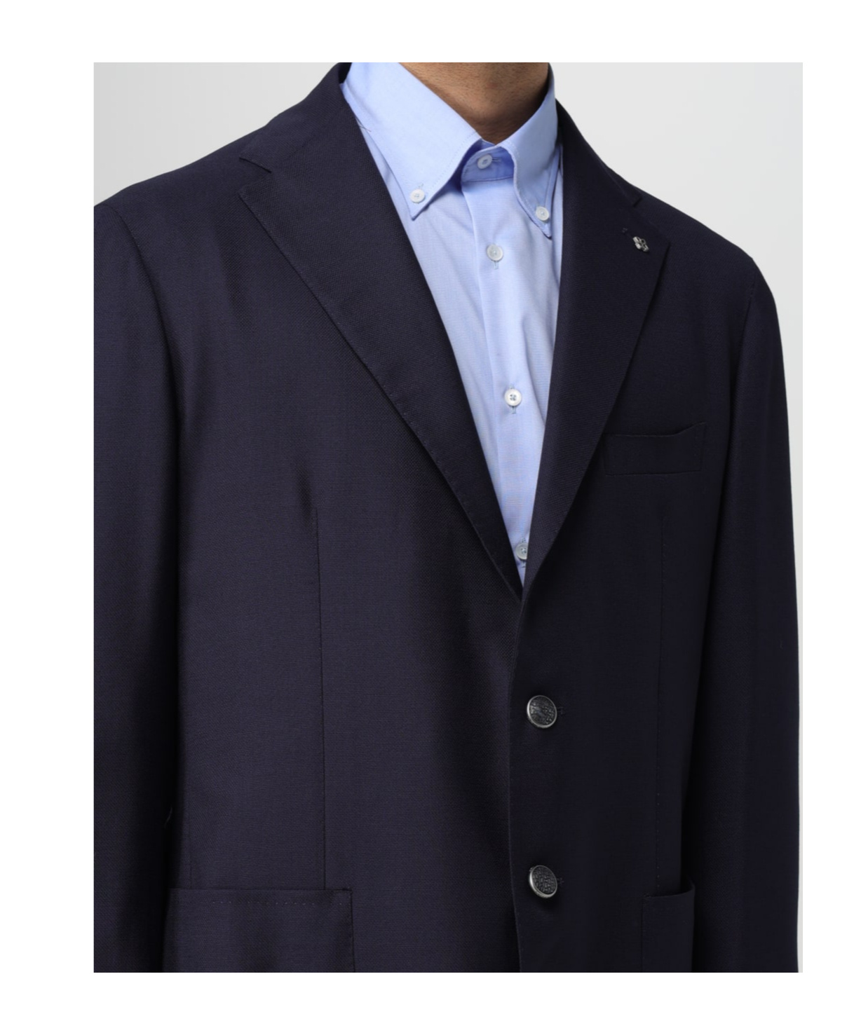Tagliatore Long-sleeved Suit Coat In Black