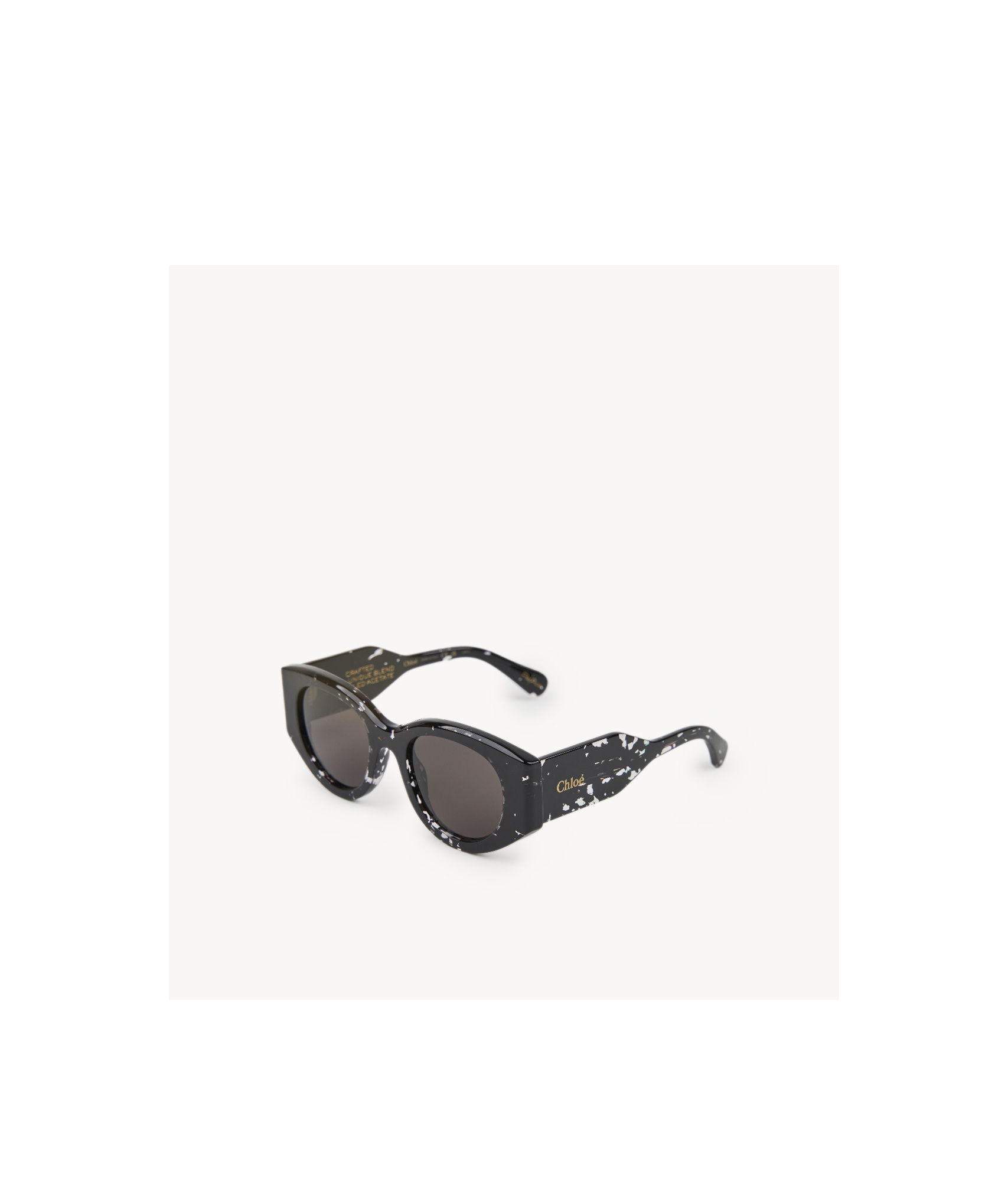 Chloé Square-framed Sunglasses With Logo-lettering In Black