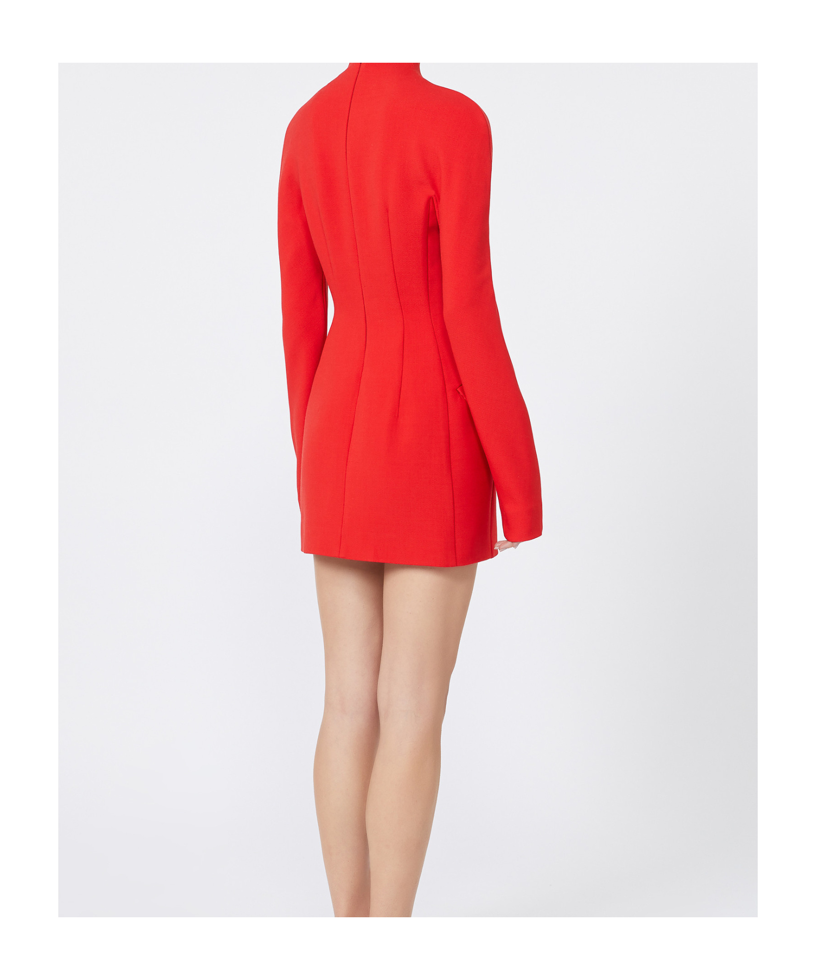 Sportmax Terfrite Wool-blend Gabardine Minidress In Red