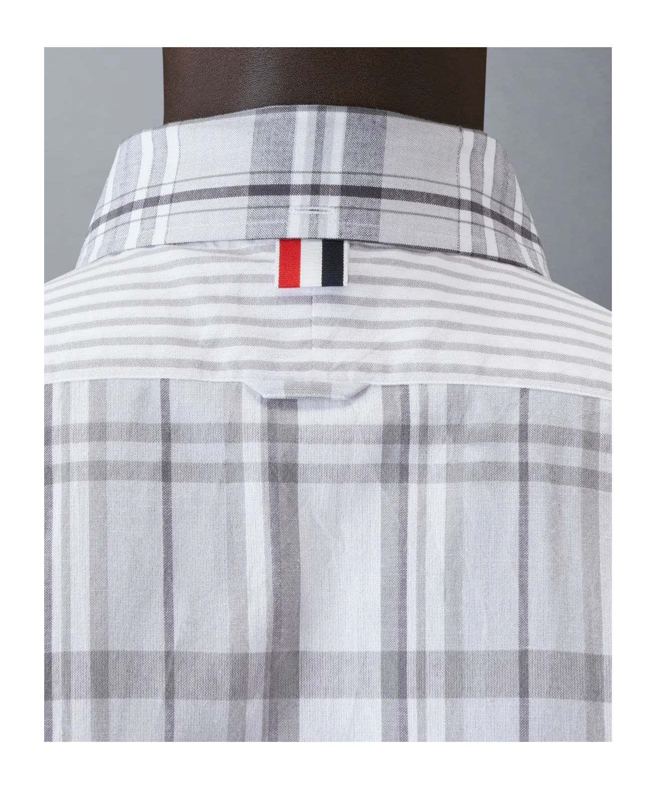 Thom Browne Straight Fit Fun Mix Button Down In Gray