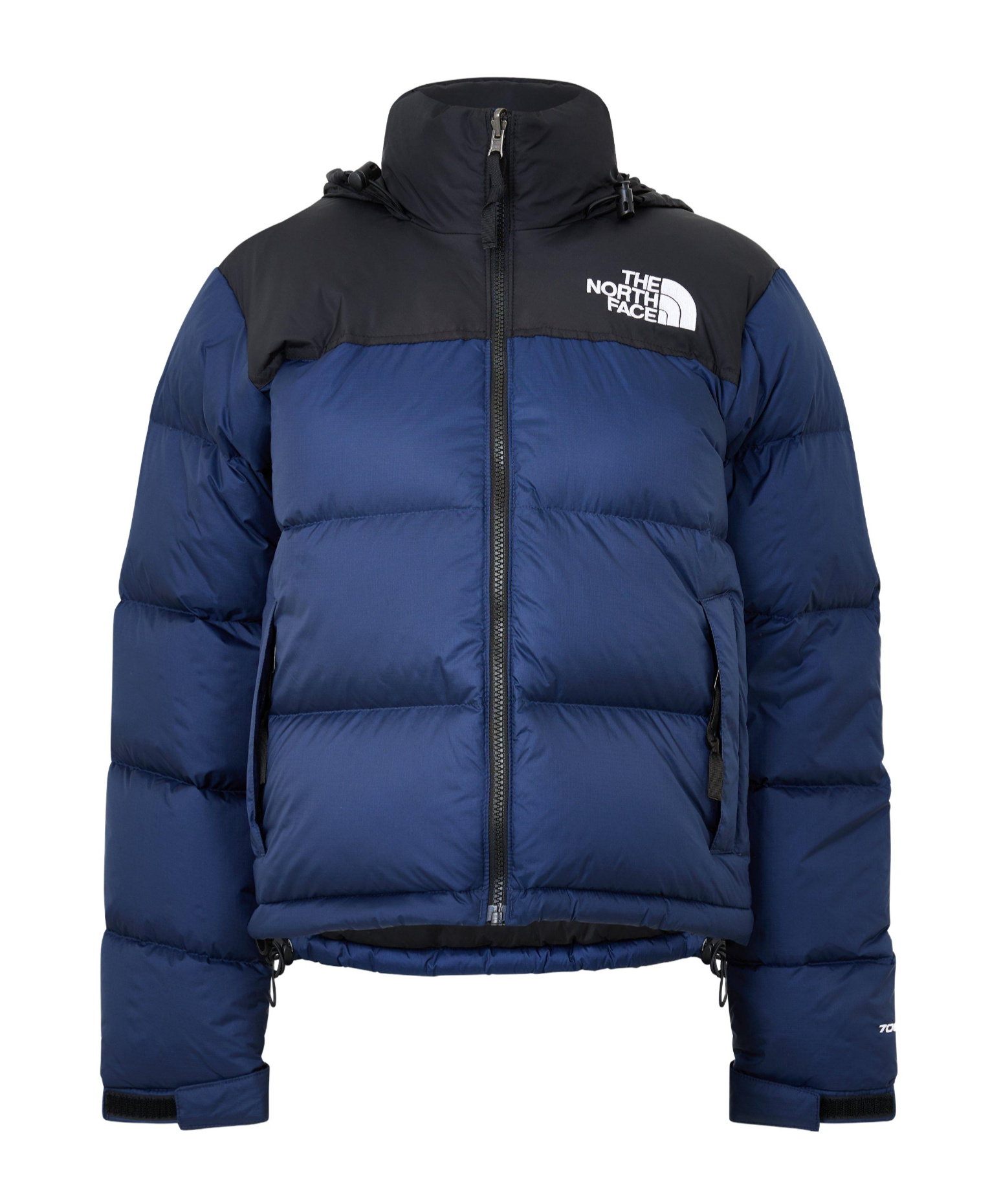 The North Face Retro Nuptse Water Resistant Goose Down Short Puffer Jacket In Blue