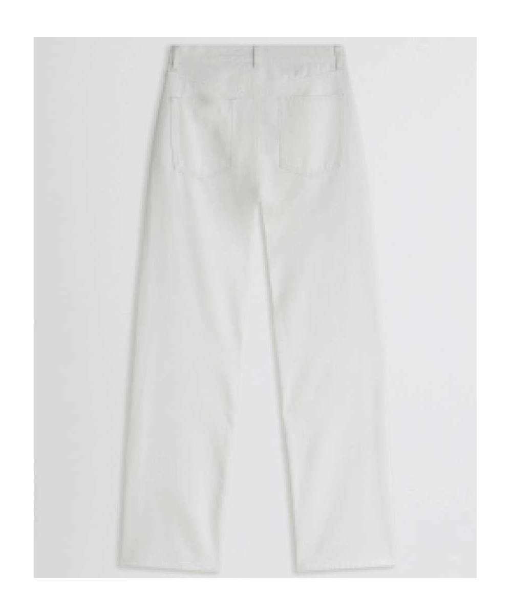 Phoebe Philo Belt Loop Jeans In White