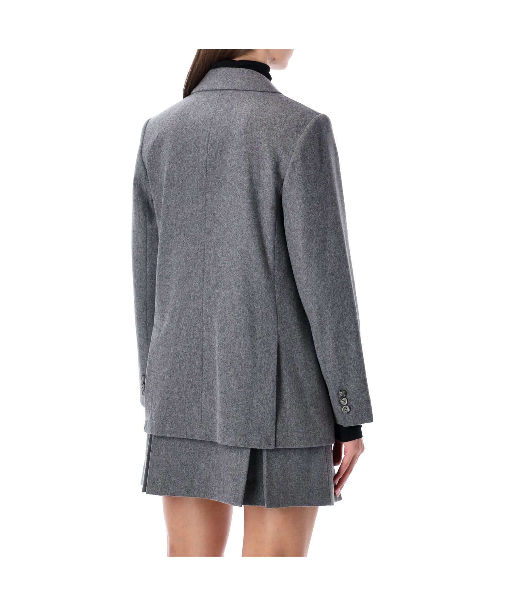 Apc Double Breasted Jacket Flap Pockets In Gray