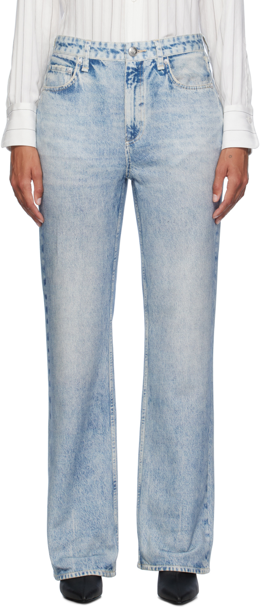 Rag & Bone Belt-loop Jeans In Gray