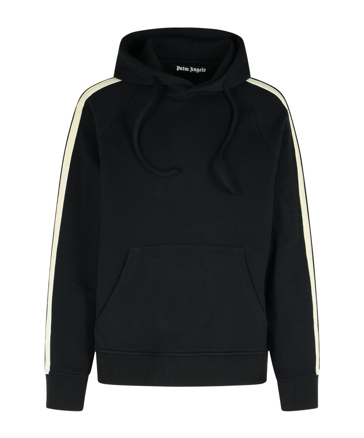 Palm Angels Black Cotton Sweatshirt Men In Black
