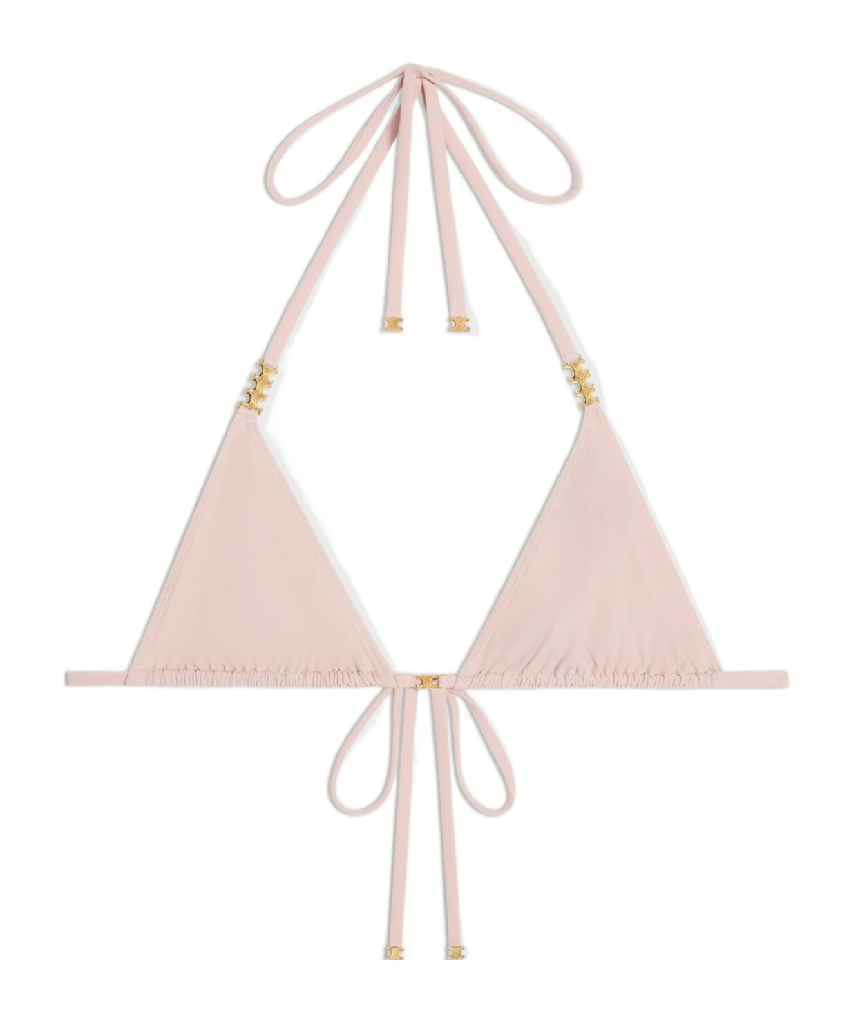 Celine Triangle Bikini Top In Shell Rose