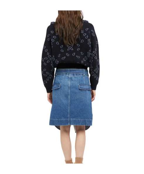 Alanui Fringe Detailing Bomber Jacquard Bandana In Blue