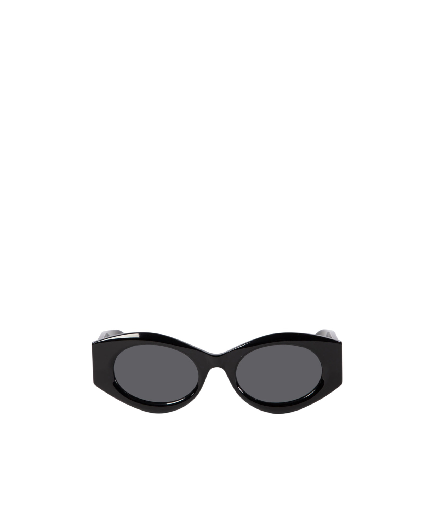 Shop Alaïa Oval-frame Sunglasses In Black