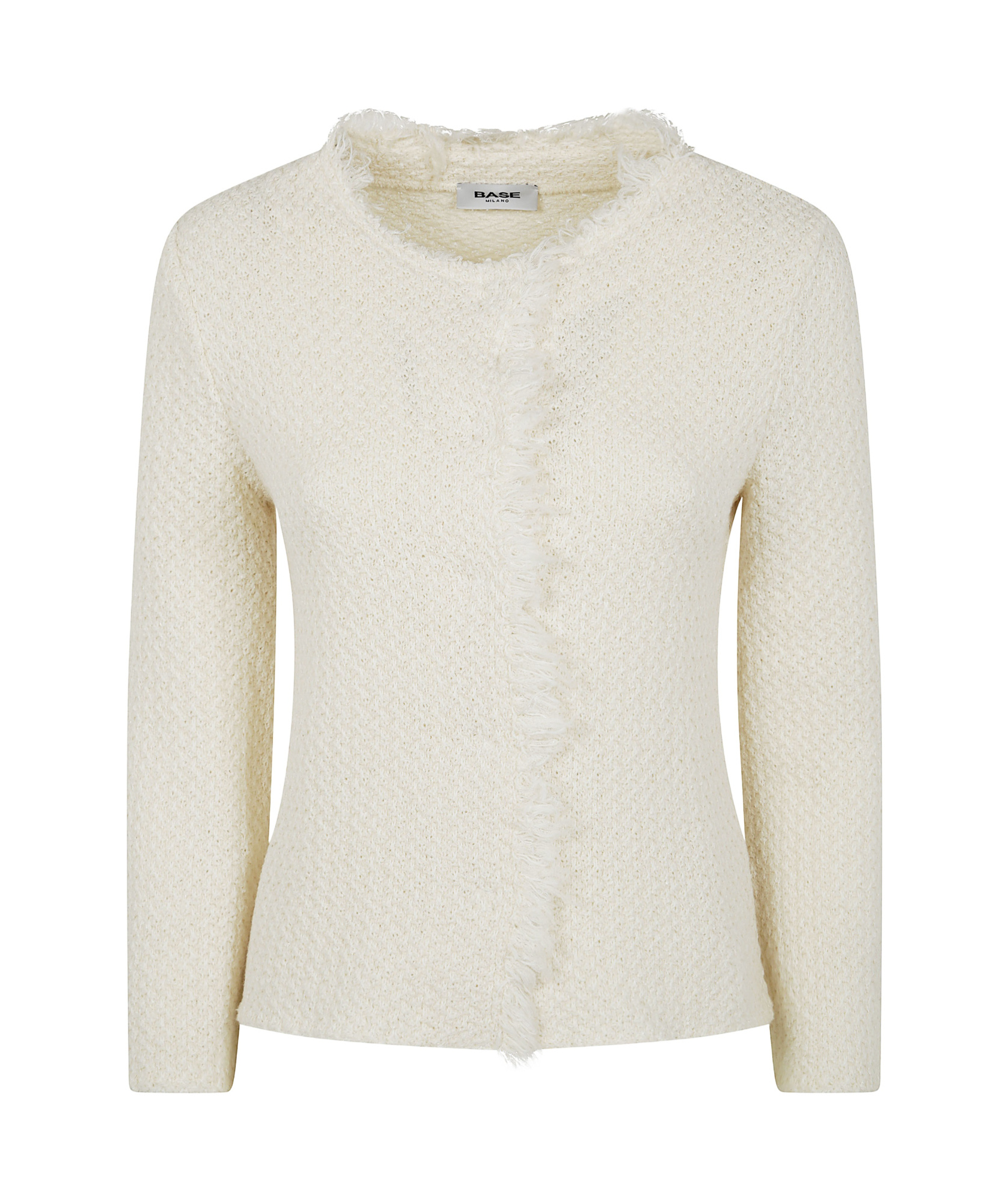 Baserange Round Neck Jacket In Milk