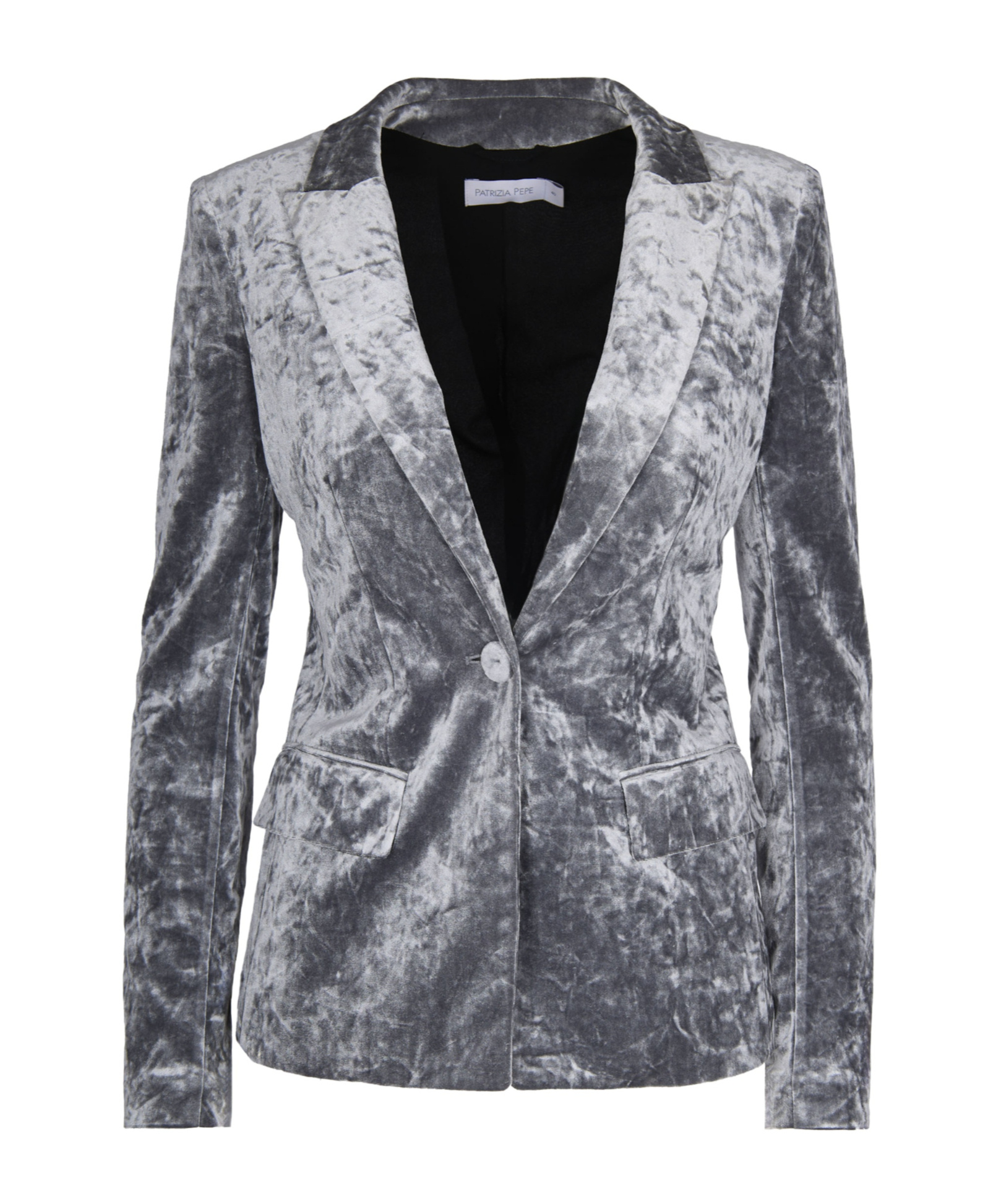 Patrizia Pepe Blazer Monopetto Essential Mistery Gray In Multi