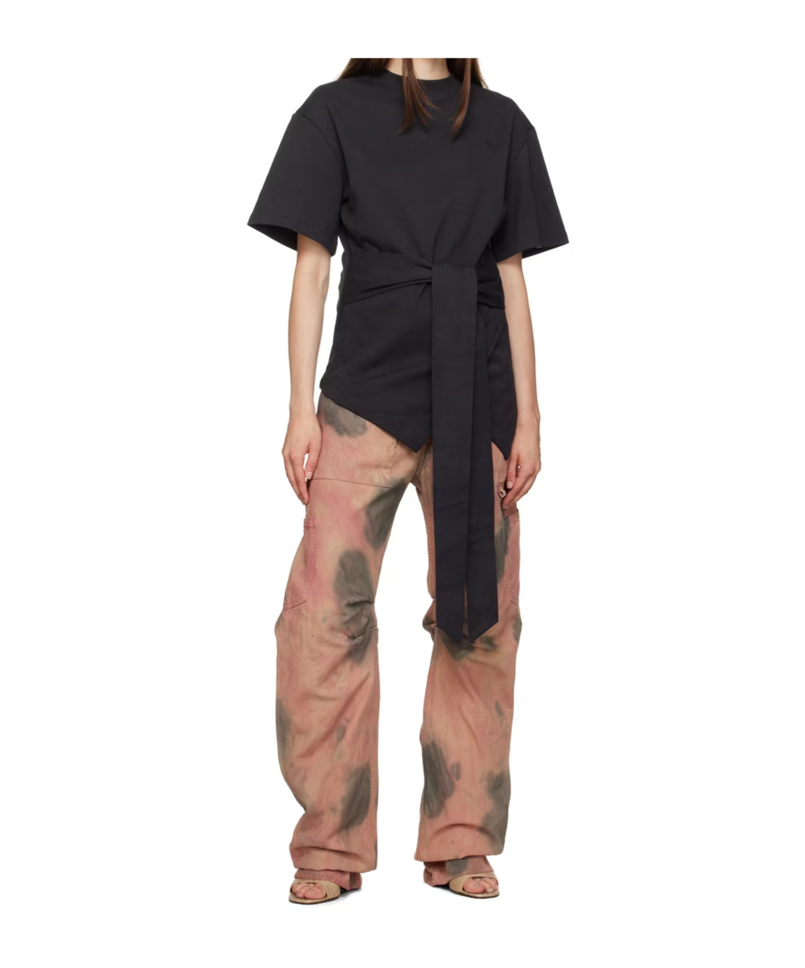 Amina Muaddi Lupita Square Toe Wedges In Brown