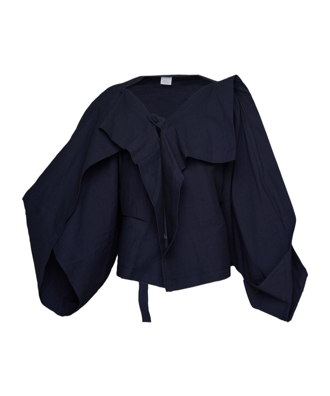 Issey Miyake Asymmetrical Casual Jacket In Black