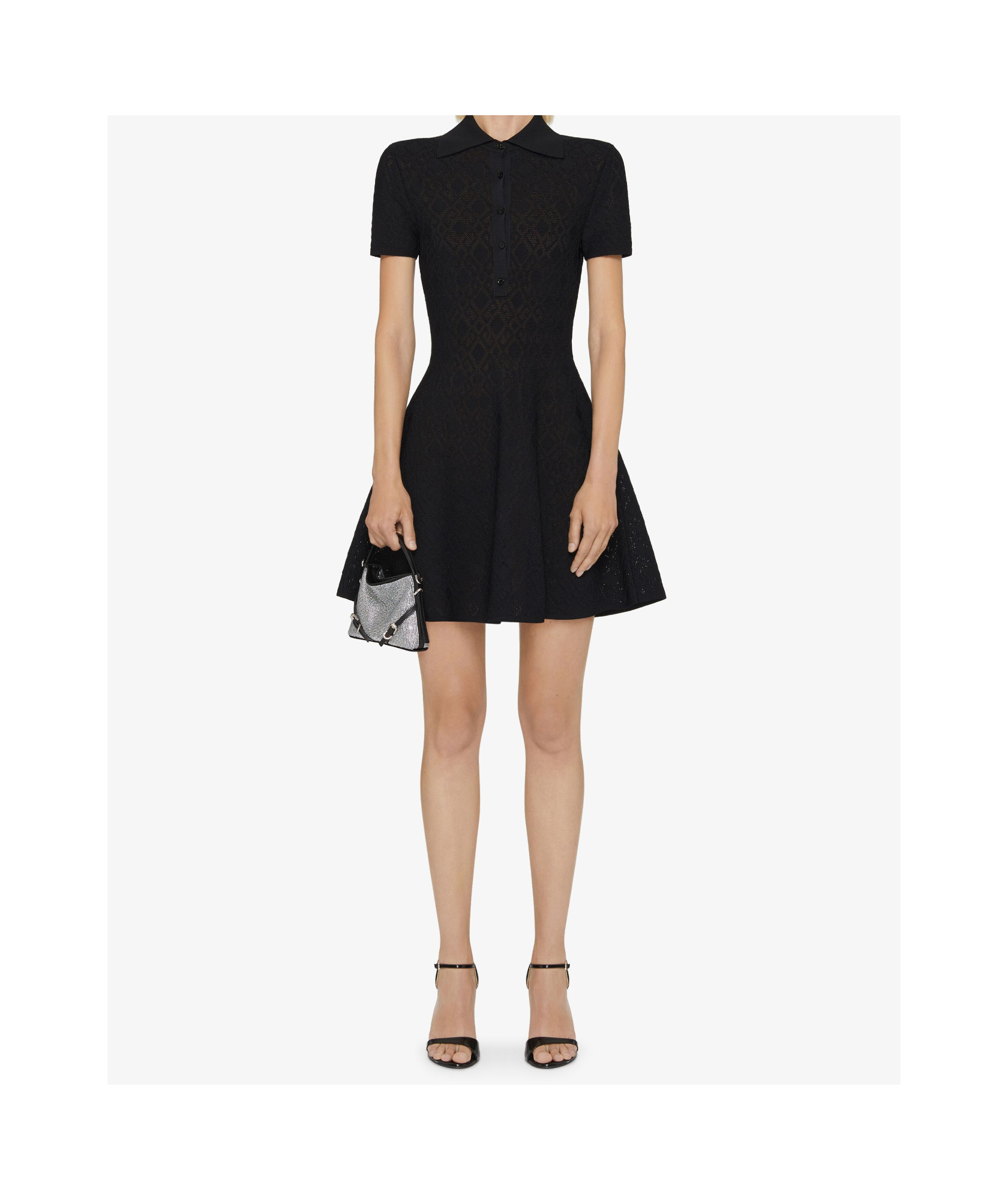 Givenchy Robe Polo En Jacquard Monogramme 72 In Black