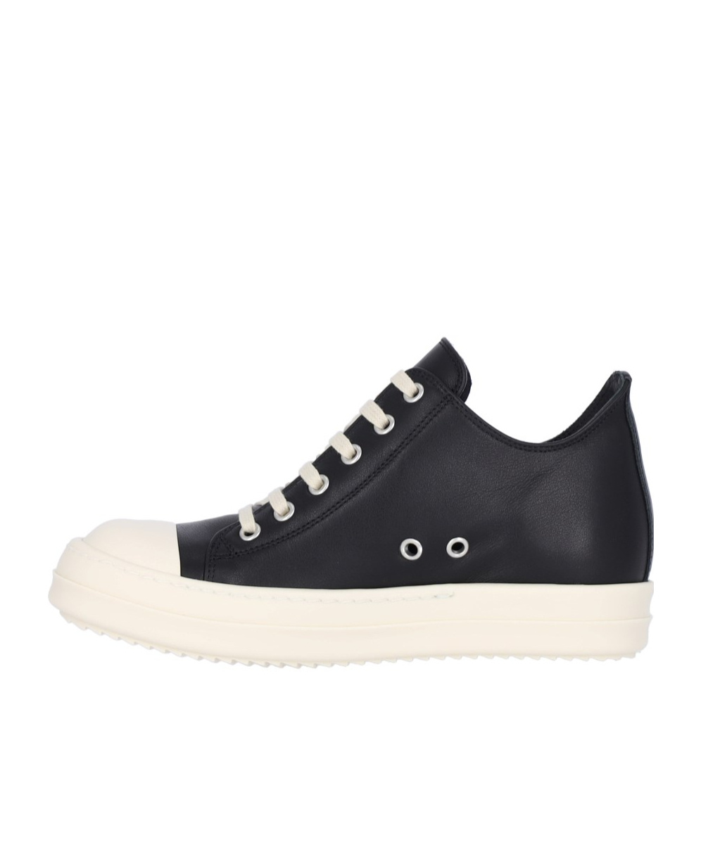 Rick Owens Woman Black&white Sneakers In Black