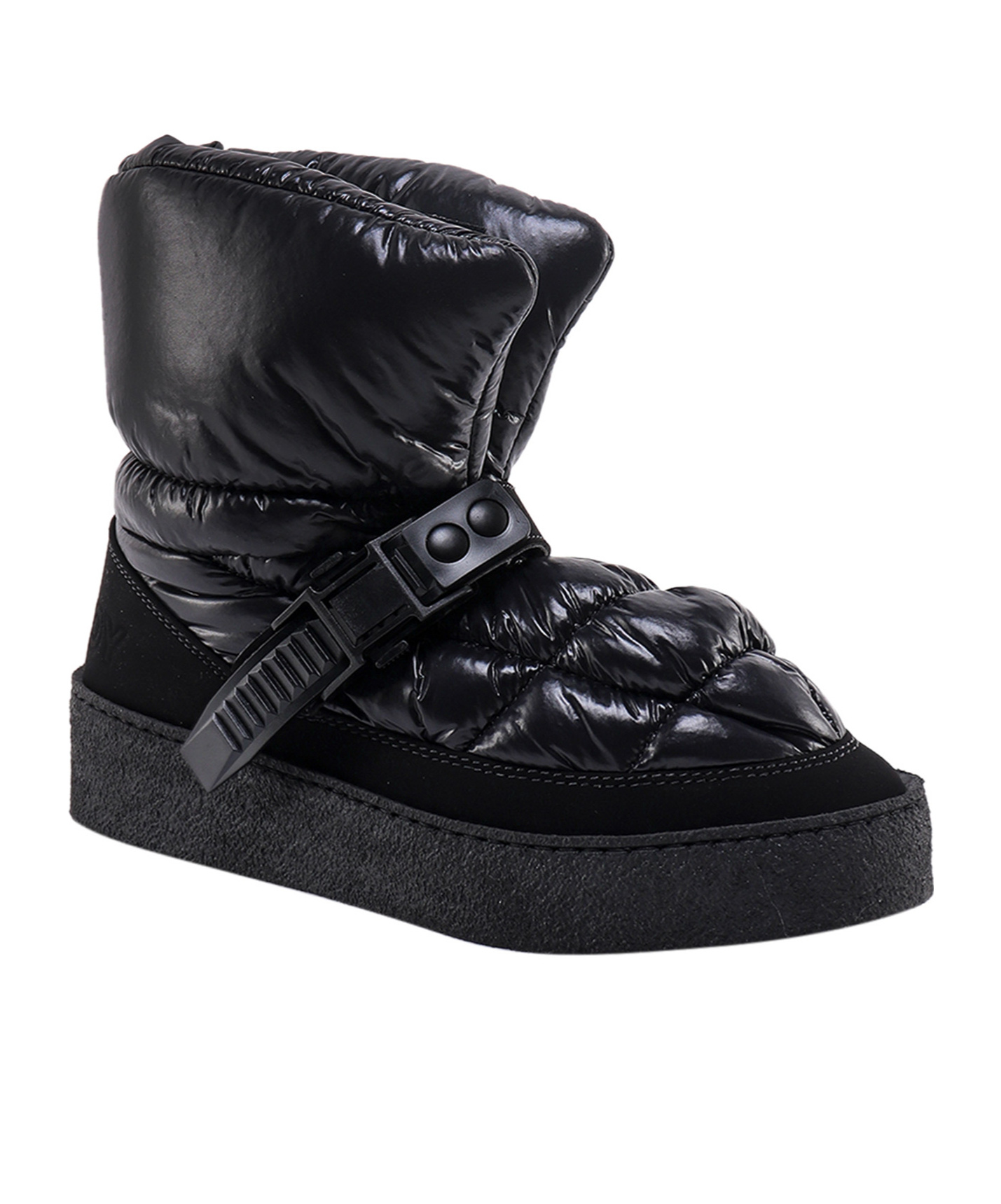 Shop Khrisjoy Padded Buckle-fastening Boots In Black