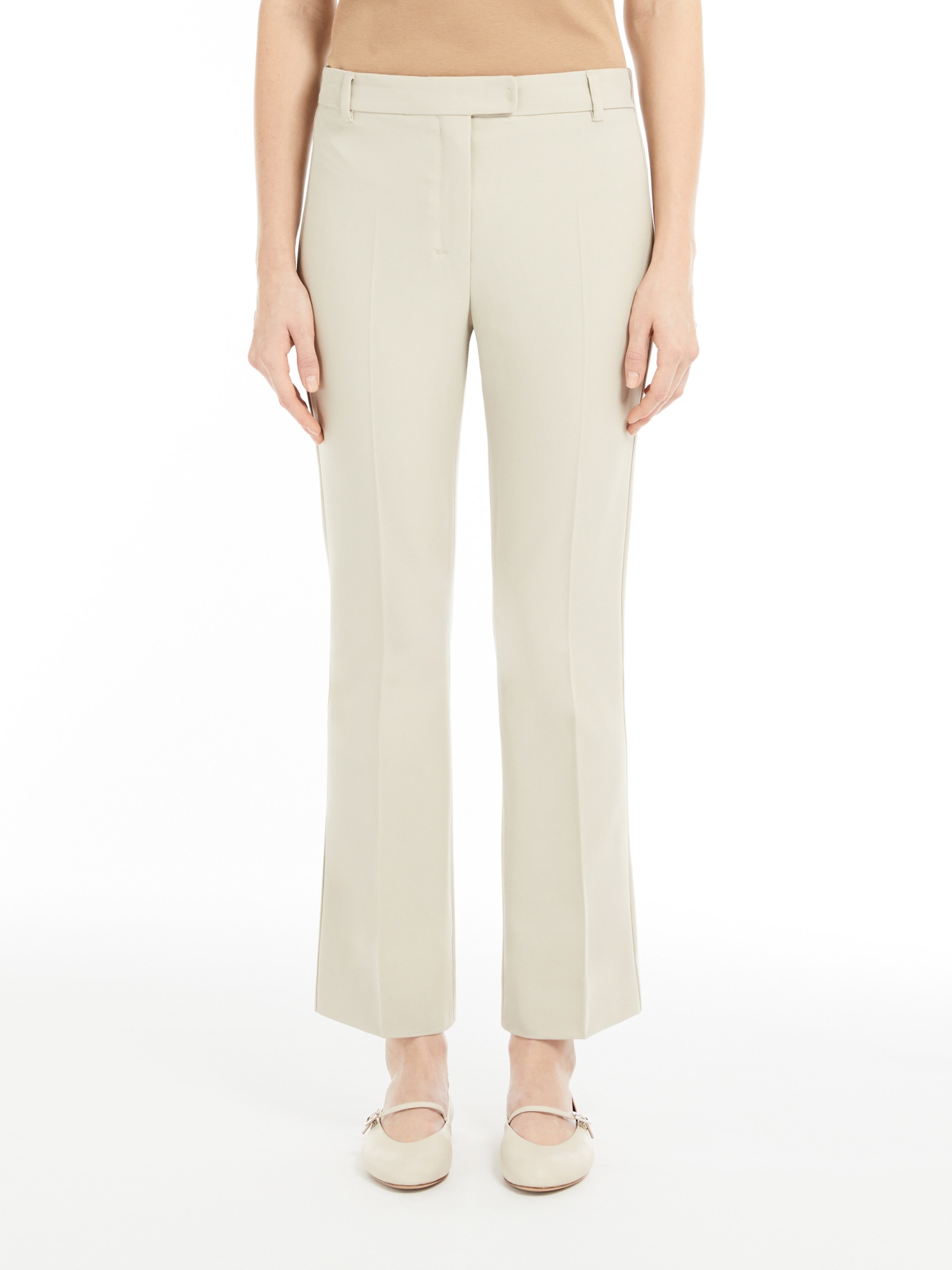 Max Mara Belt-loop Casual Pants In Nude