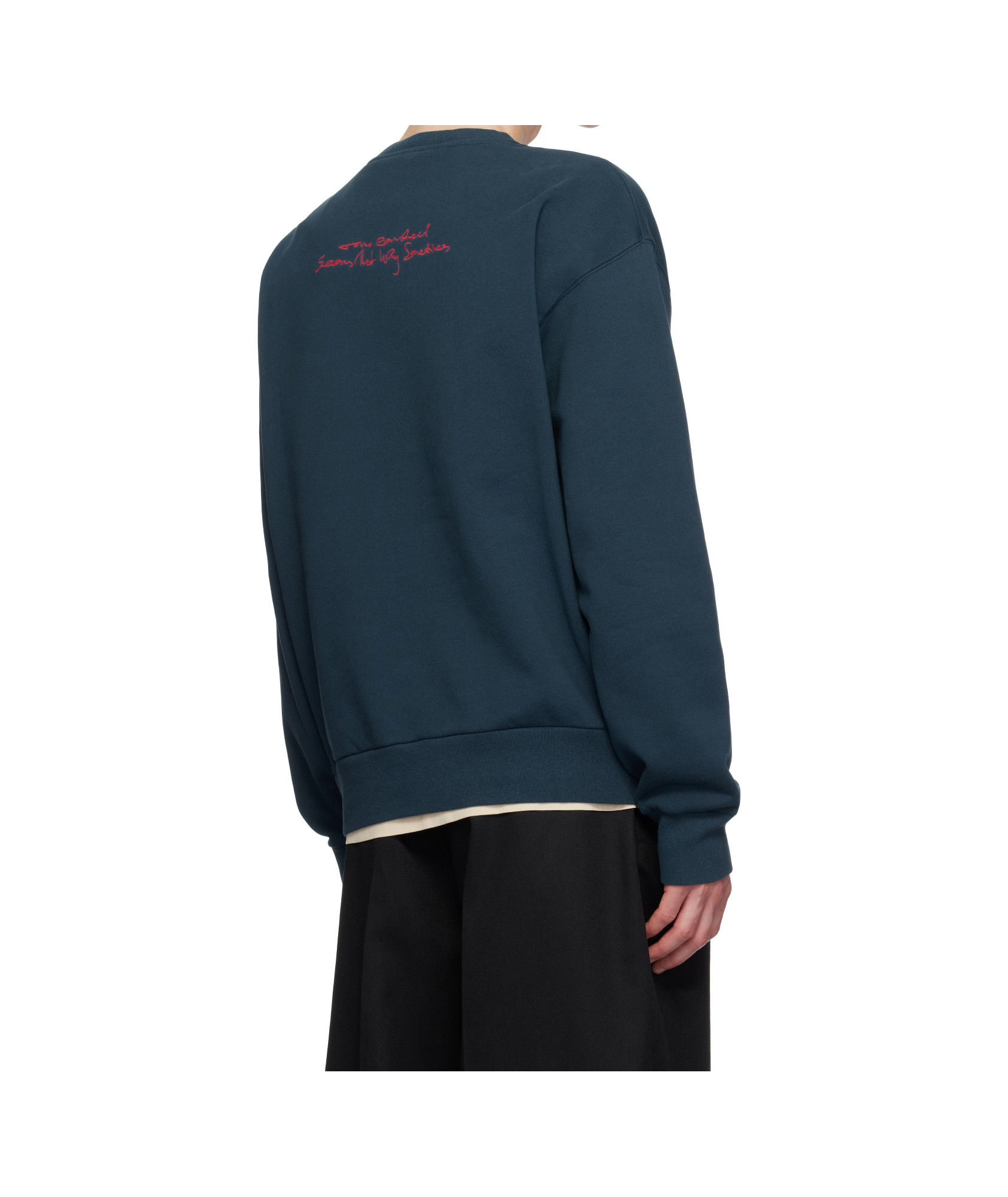 Givenchy Timeless Crewneck Sweater With Ribbed Details In Navy Blue