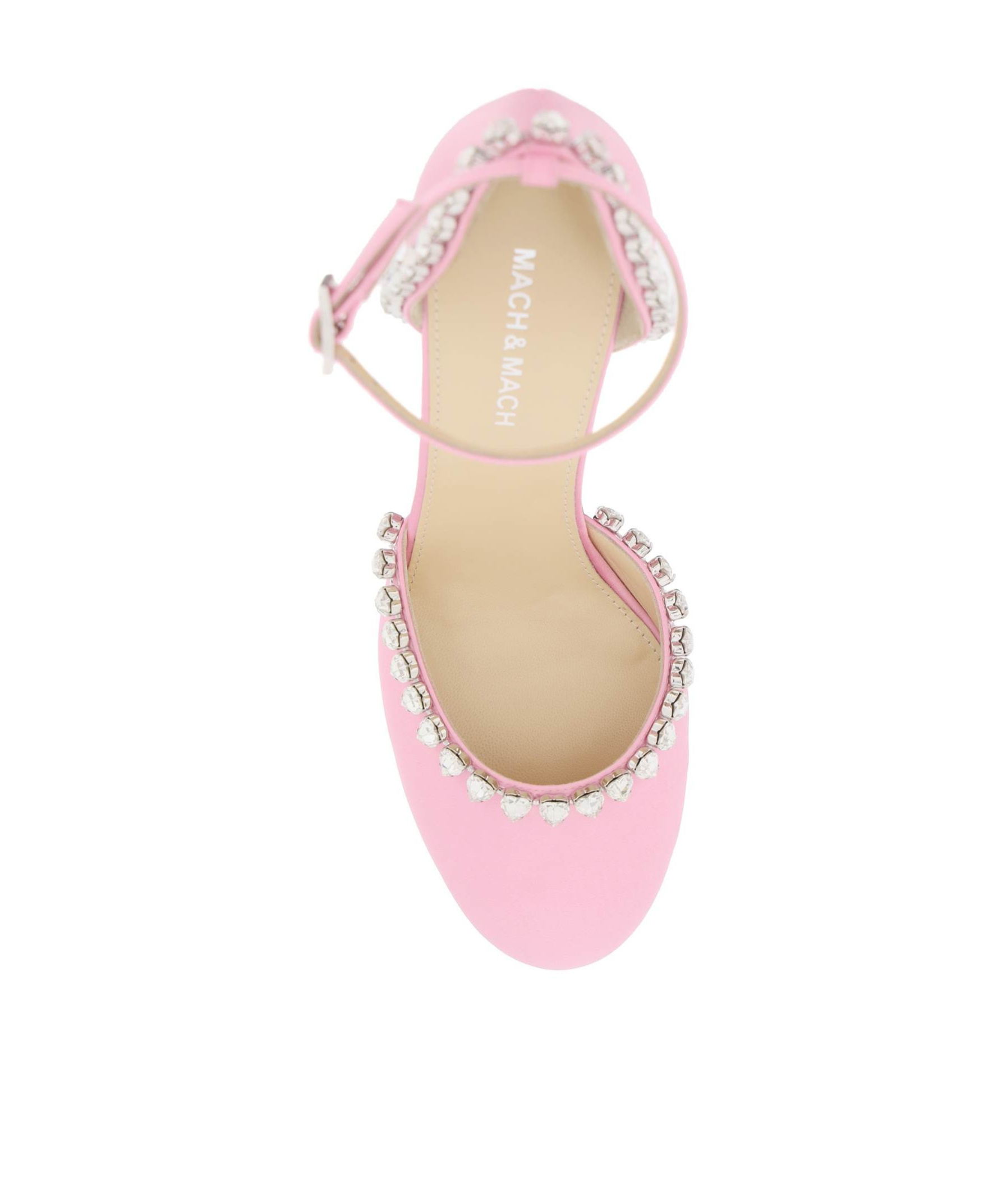 Mach&mach Crystal Decorated High Heels In Pink