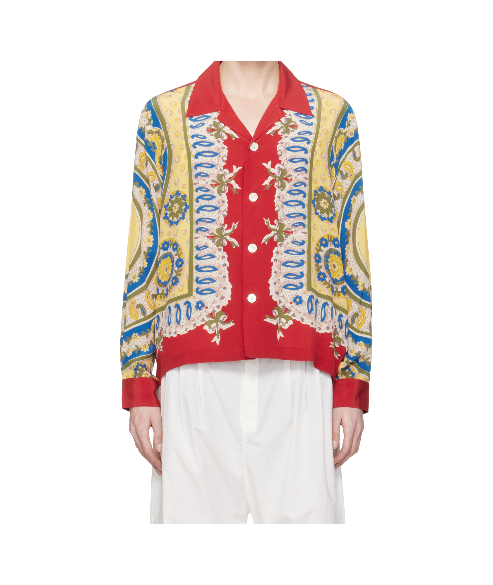 Bode Bricolage Long Sleeve Shirt In Multicolor