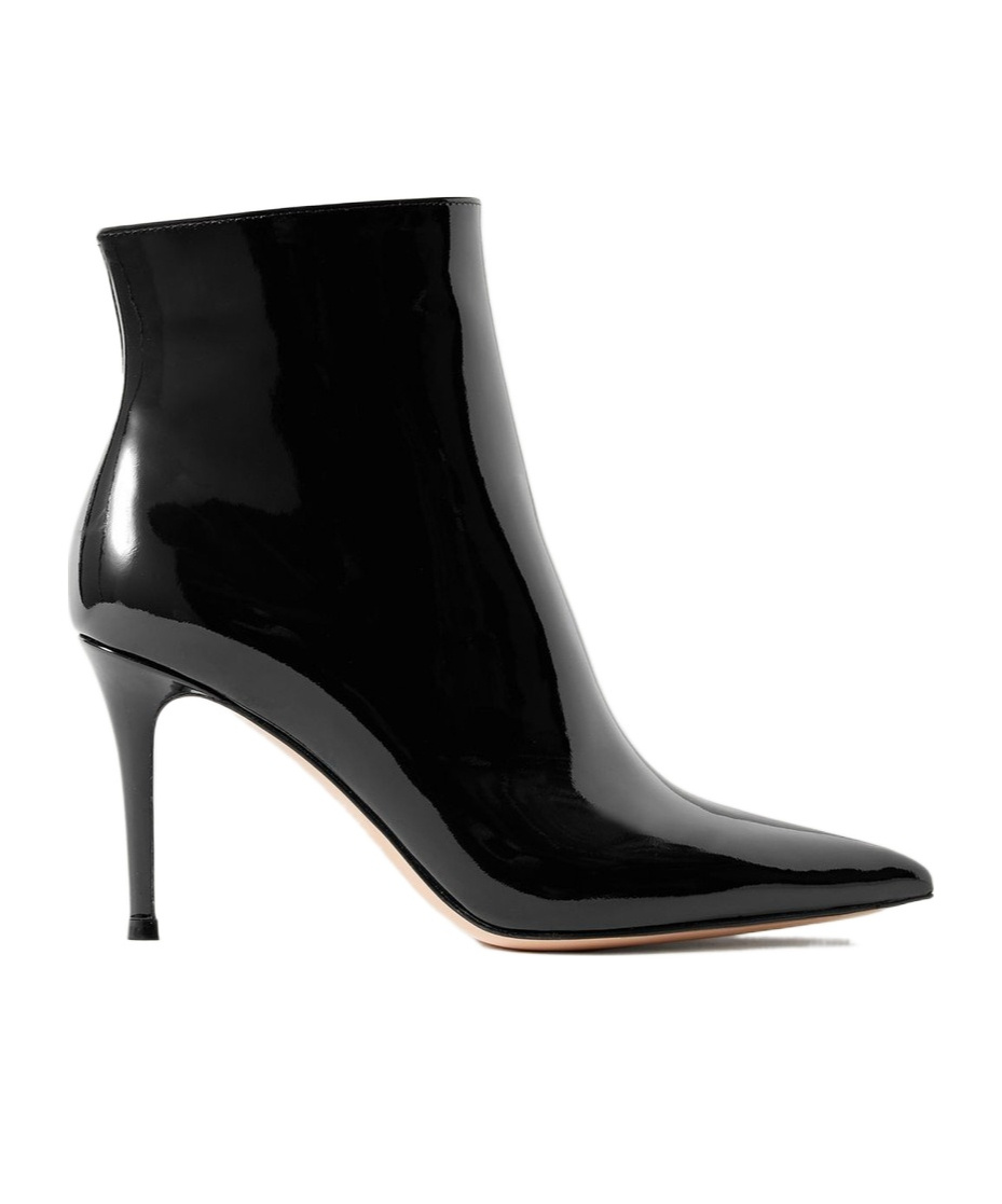 Gianvito Rossi Vernice 85 Patent-leather Ankle Boots In Black